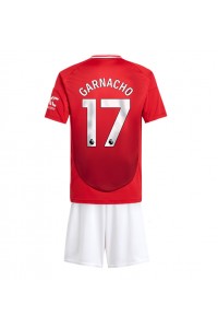 Manchester United Alejandro Garnacho #17 Babytruitje Thuis tenue Kind 2024-25 Korte Mouw (+ Korte broeken)